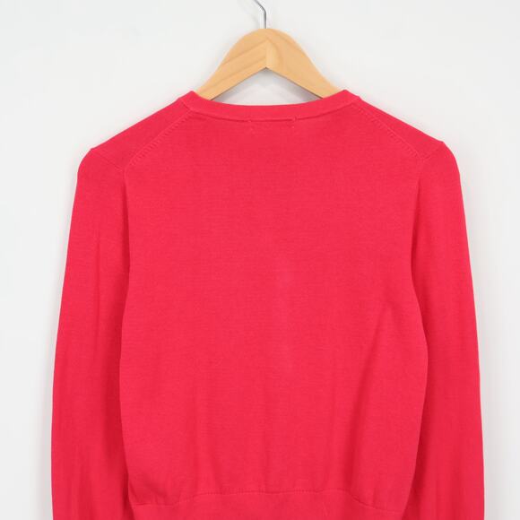 Madewell Crewneck Cardigan 100% Cotton Watermelon Pink Size Small NWT - Picture 7 of 8
